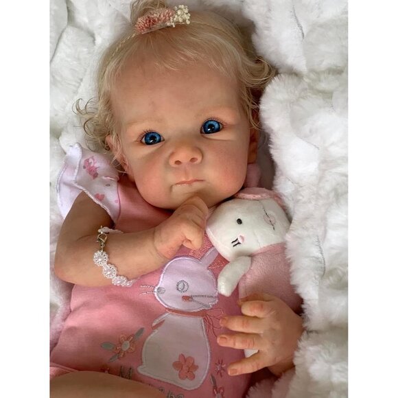 🆕22 Inch Reborn Toddler Girl Baby Doll Soft Vinyl Body Newborn Baby Doll - Picture 4 of 8